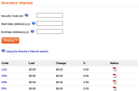 Director's trading
