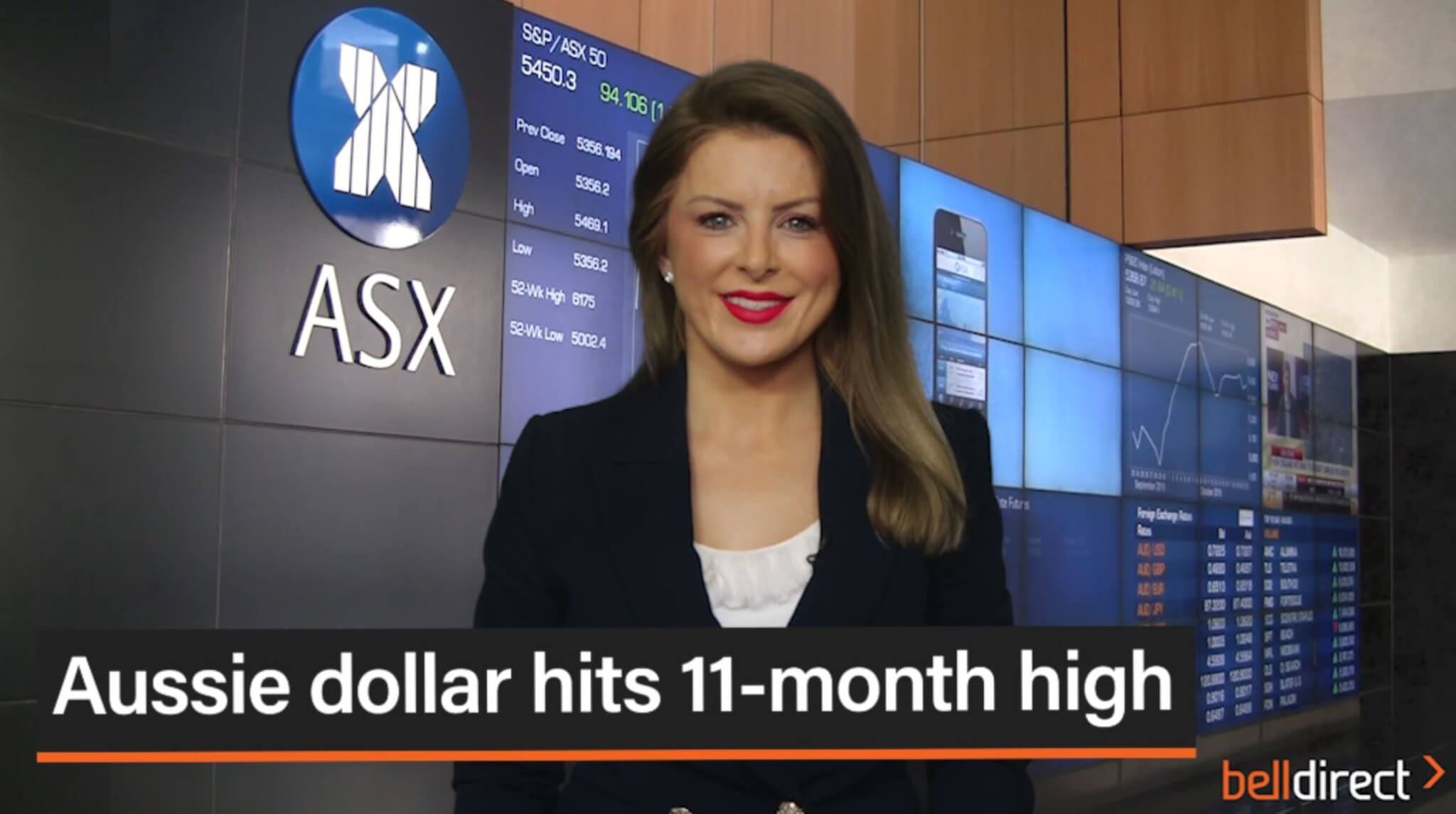 Aussie dollar hits 11-month high