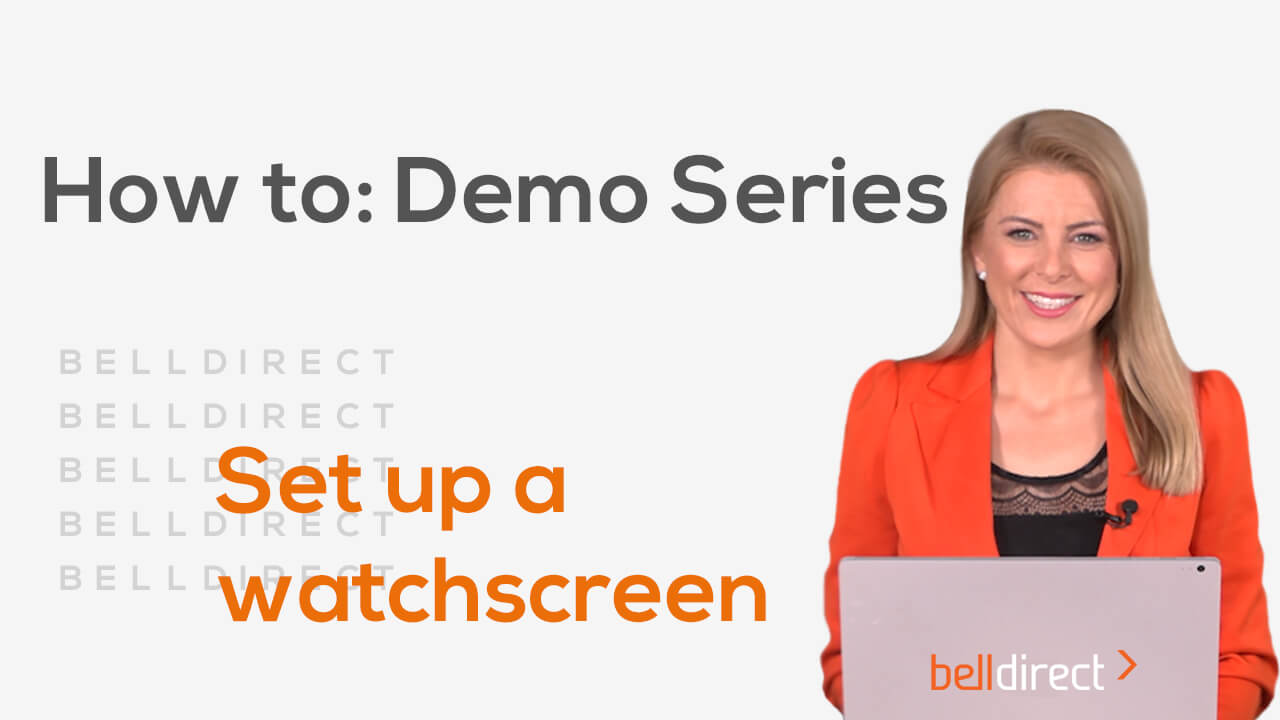 Setting up a watchscreen