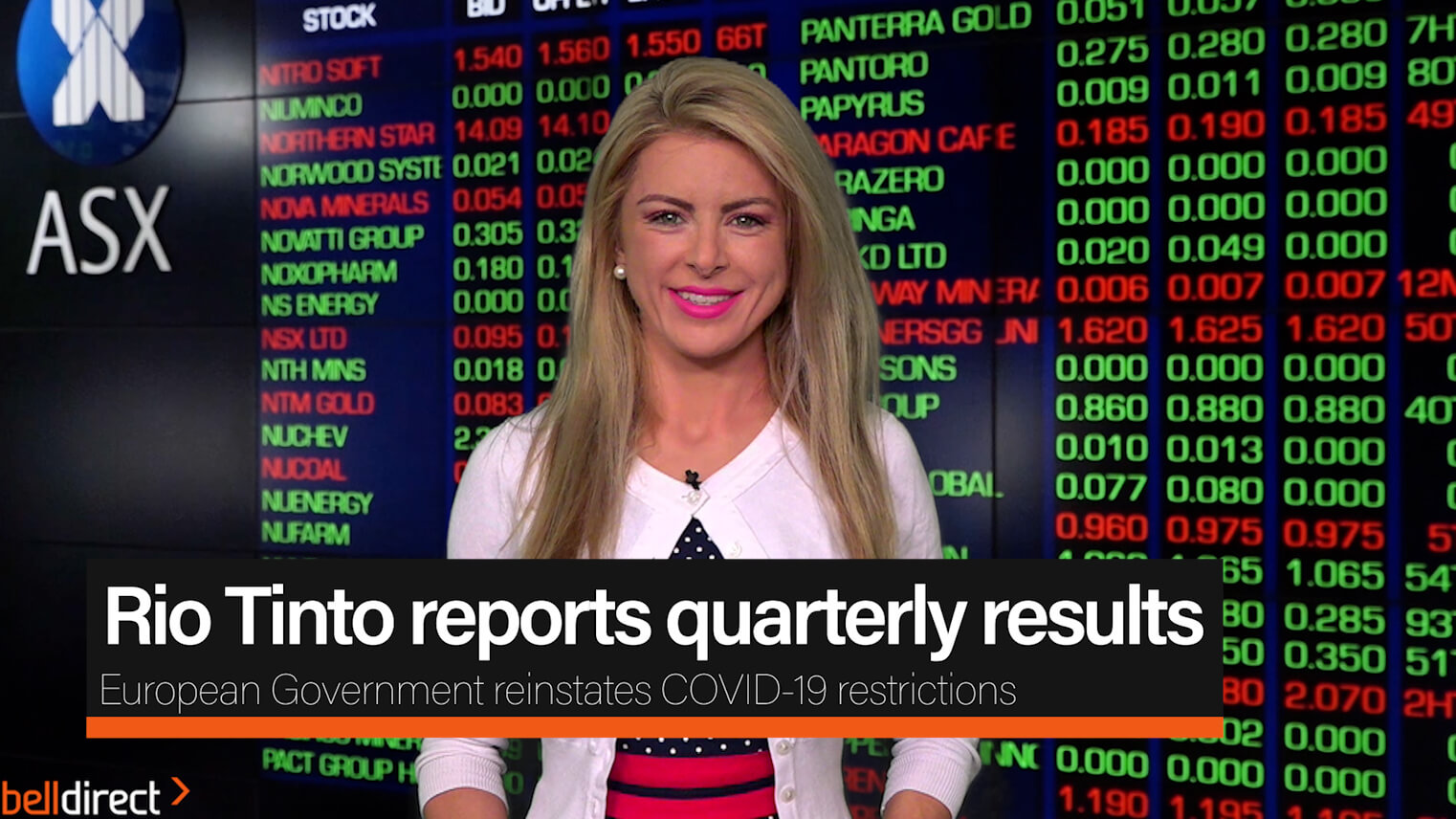 Rio Tinto reports quarterly results