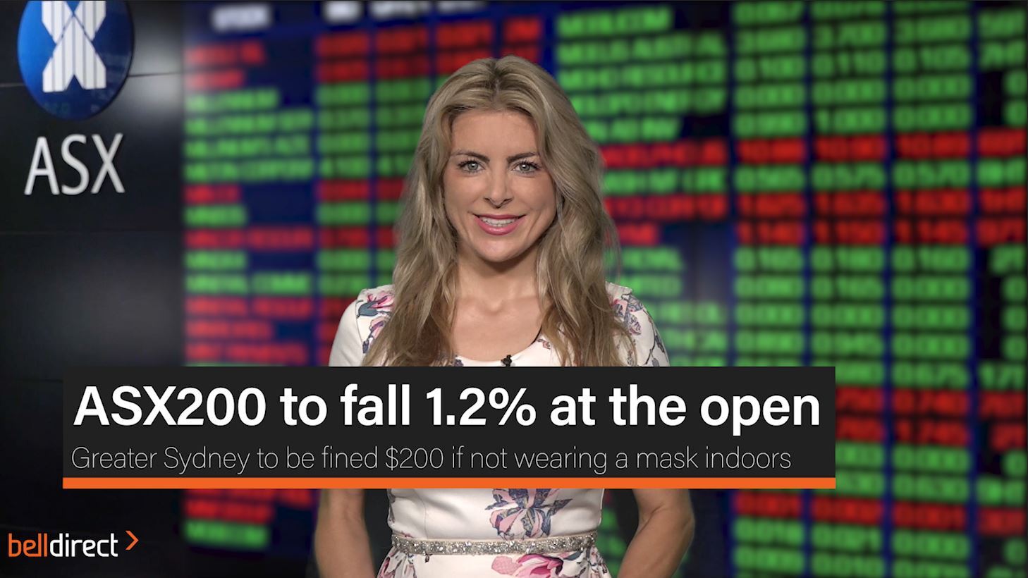 ASX200 to fall 1.2% at the open