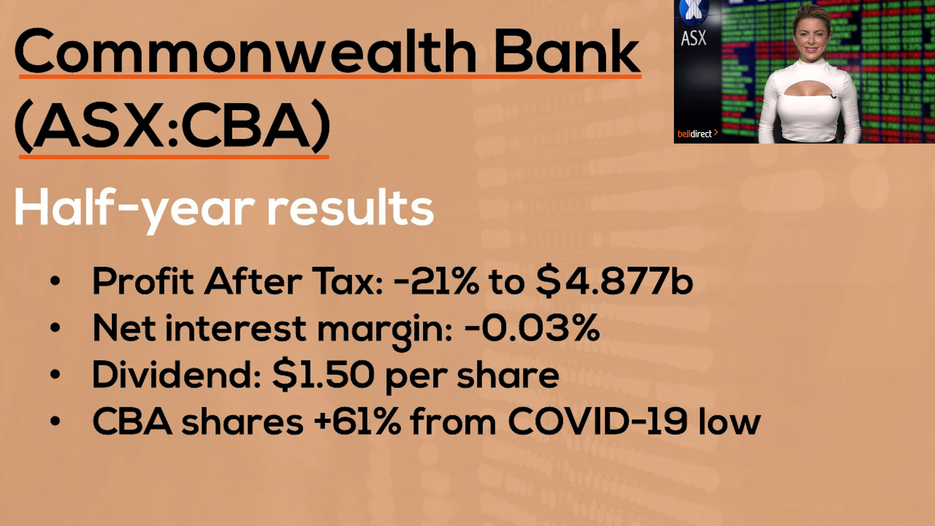 Commonwealth Bank (ASX:CBA) Reporting Season Results