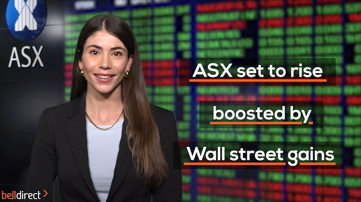 ASX set to rise boosted by Wall street gains