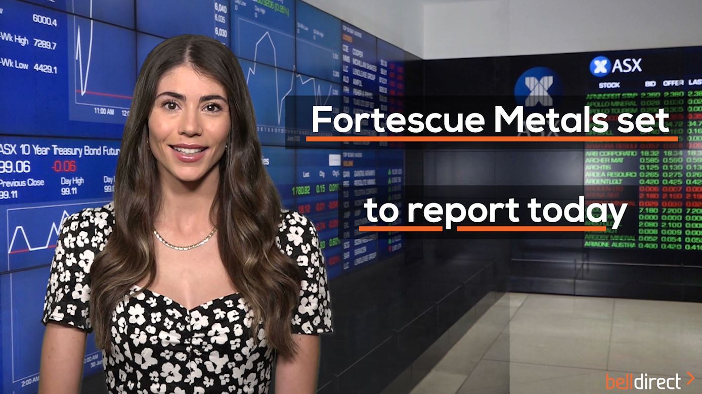 Fortescue Metals set to report today