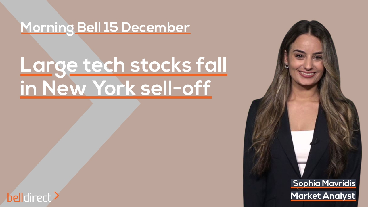 Large tech stocks fall in New York sell-off