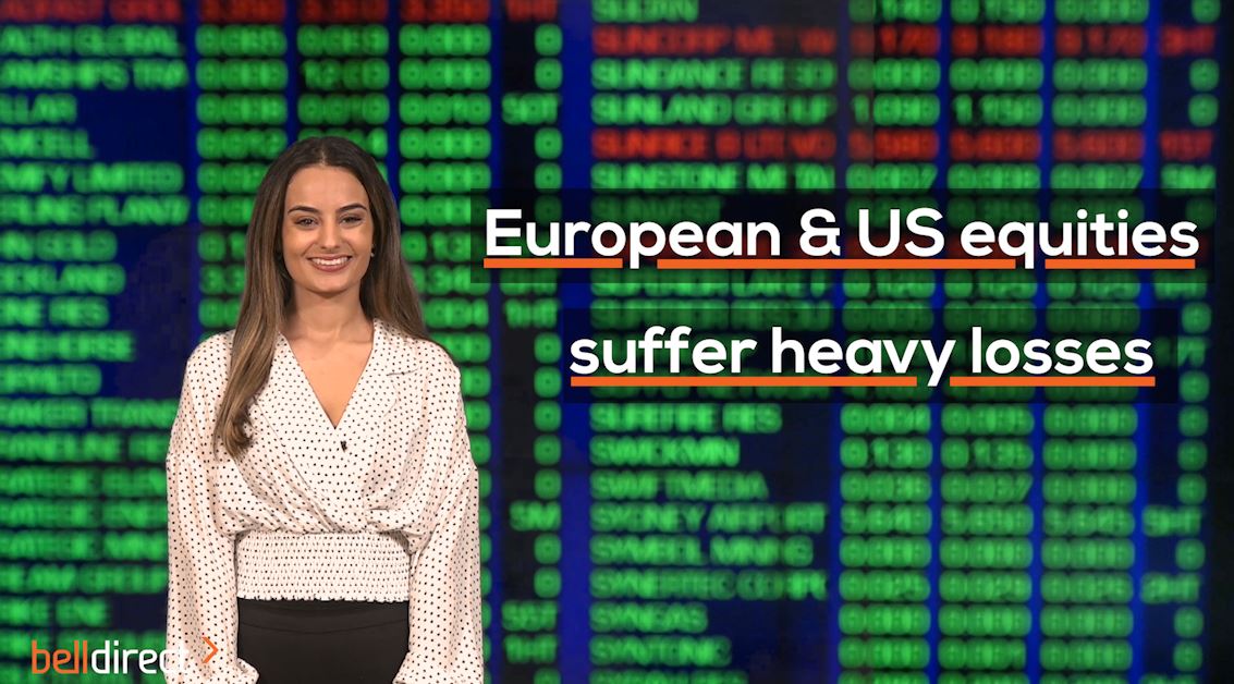 European & Us equities suffer heavy losses