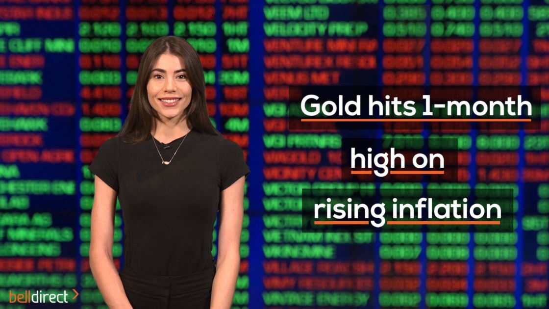 Gold hits 1-month high on rising inflation