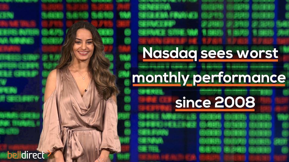 Nasdaq sees worst monthly performance since 2008
