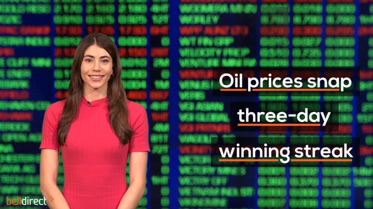 Oil prices snap three-day winning streak