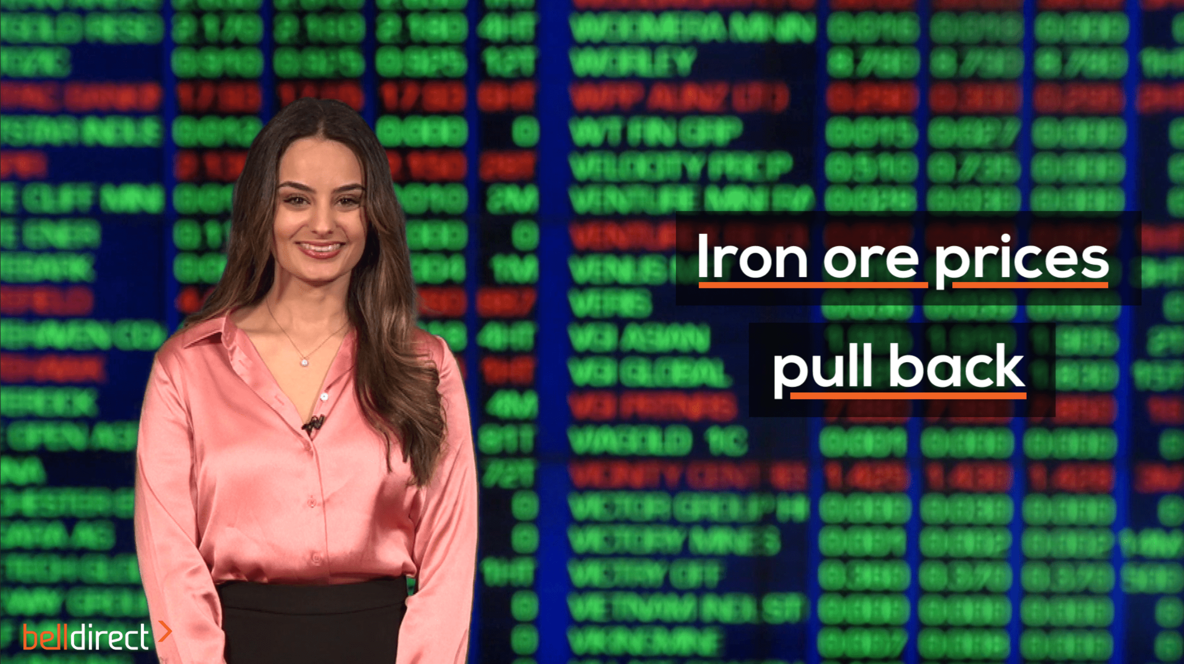 Iron ore prices pullback