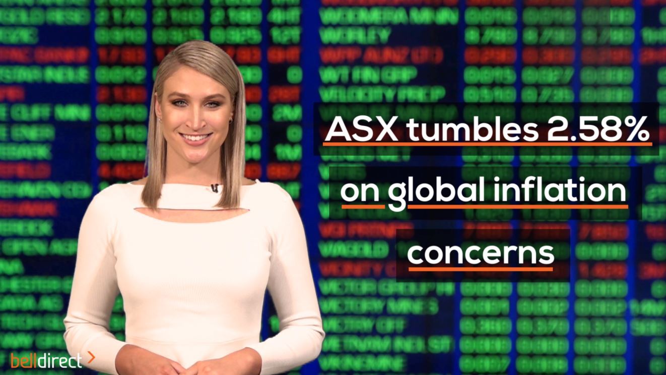 ASX tumbles 2.58% on global inflation concerns