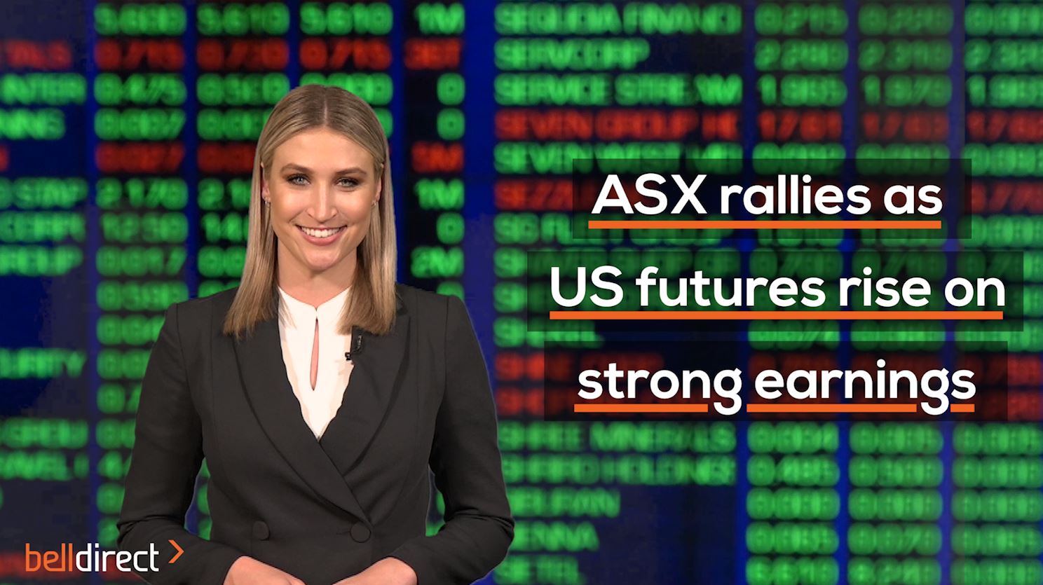 ASX rallies as US futures rise on strong earnings